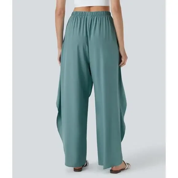 NWT Halara Breezeful™ High Waisted Tie Palazzo Flowy Wide Leg Pants Size Large - Picture 10 of 10